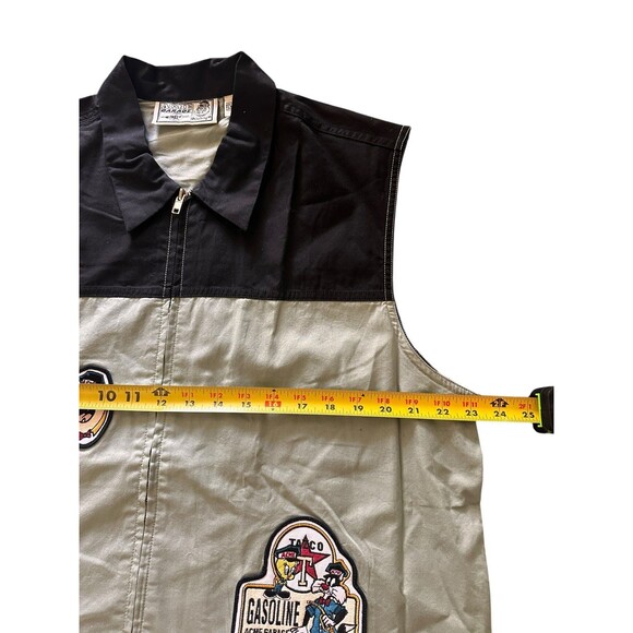Looney Tunes Acme Garage VTG Embroidered Full Zip Shirt/Vest Taz Bugs Tweety LG - Picture 3 of 11